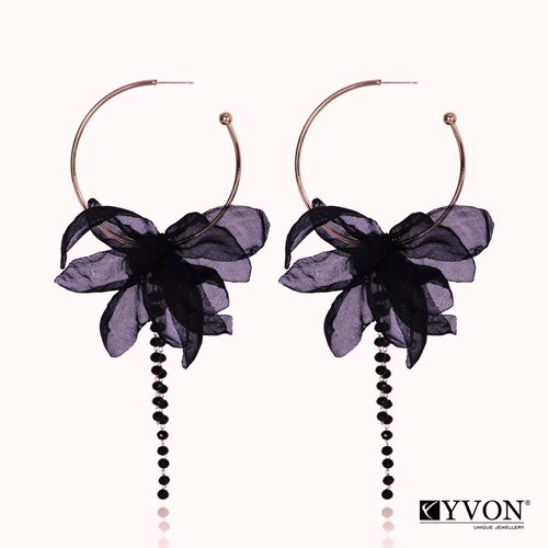 Obrazek kolczyki jedwabne E02170