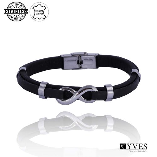 Obrazek Bransoletka męska skórzana BM01670