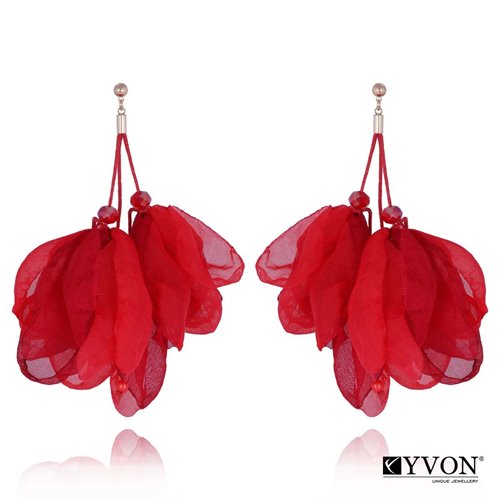 Obrazek Kolczyki jedwabne E01388