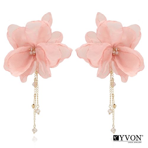 Obrazek Kolczyki jedwabne E99278