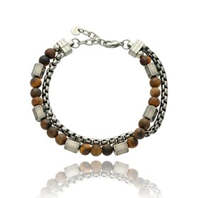 Obrazek Bransoletka męska TIGER EYE BM98950