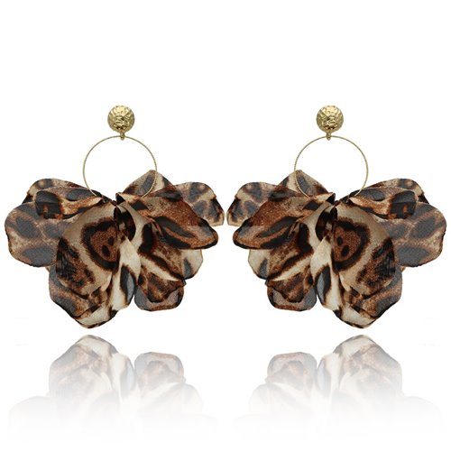 Obrazek Kolczyki jedwabna panterka E97773