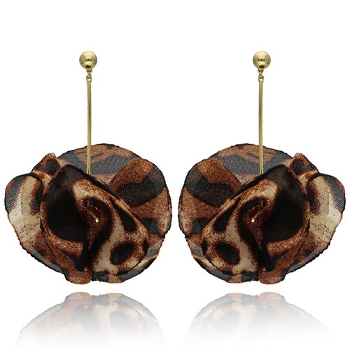 Obrazek Kolczyki jedwabna panterka E97772