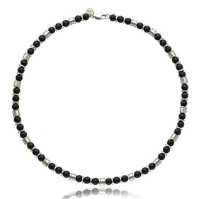 Obrazek Naszyjnik męski z agatami NM97722