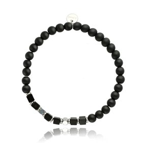Obrazek Bransoletka męska z  agatami BM97718