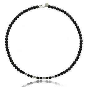 Obrazek Naszyjnik męski z agatami NM97718
