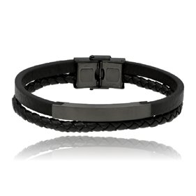 Obrazek Bransoletka męska ze skóry BM97173 b