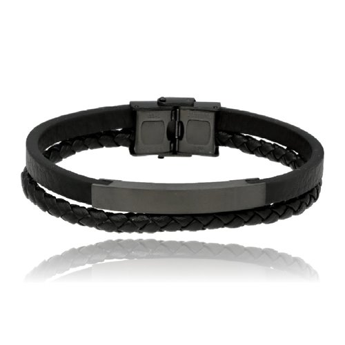 Obrazek Bransoletka męska ze skóry BM97173 b