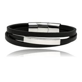 Obrazek Bransoletka męska ze skóry BM97160 b