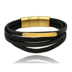 Obrazek Bransoletka męska ze skóry BM97156 b