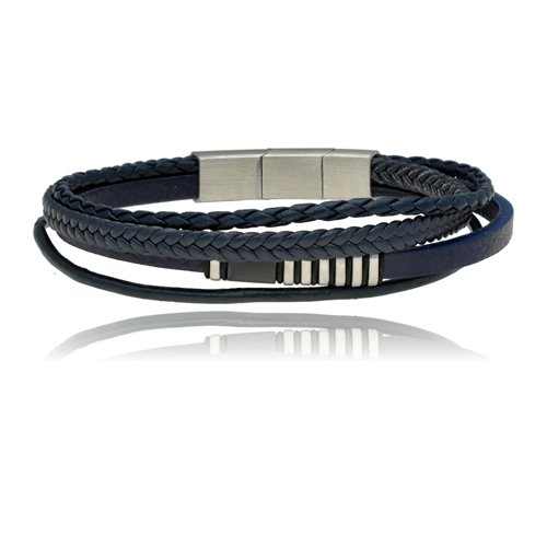 Obrazek Bransoletka męska ze skóry BM97153 b