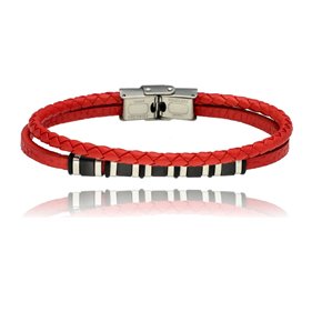 Obrazek Bransoletka męska ze skóry BM97149 b