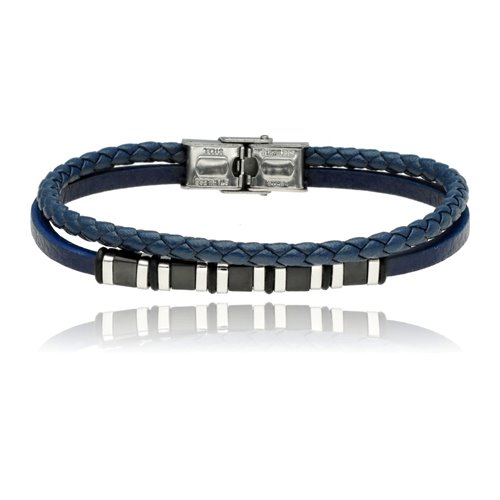 Obrazek Bransoletka męska ze skóry BM97148 b