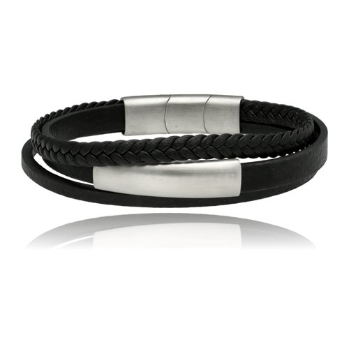 Obrazek Bransoletka męska ze skóry BM97139 b