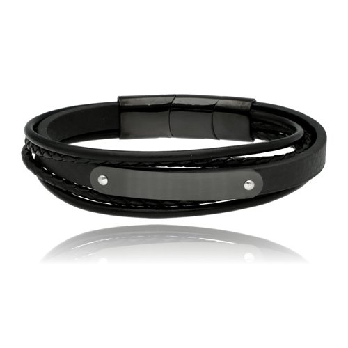 Obrazek Bransoletka męska ze skóry BM97121 b