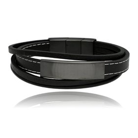 Obrazek Bransoletka męska ze skóry BM97115 b