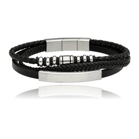 Obrazek Bransoletka męska ze skóry BM97114 b