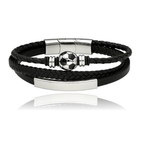 Obrazek Bransoletka męska ze skóry BM97110 b