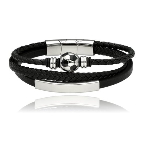 Obrazek Bransoletka męska ze skóry BM97110 b