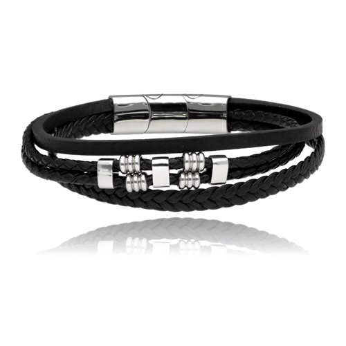 Obrazek Bransoletka męska ze skóry BM97107 b