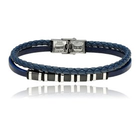 Obrazek Bransoletka męska ze skóry BM97148