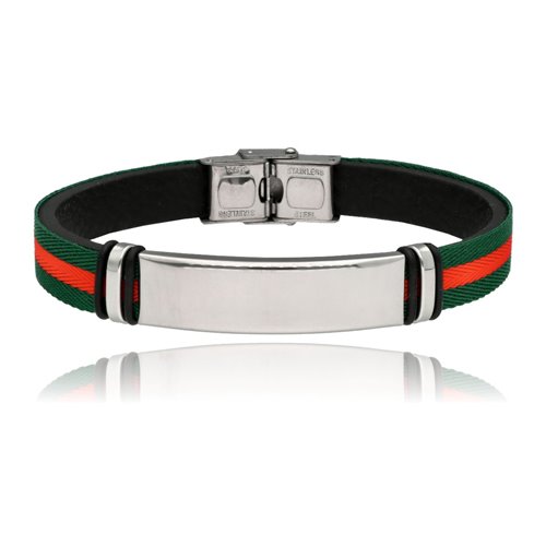 Obrazek Bransoletka męska ze skóry BM97138