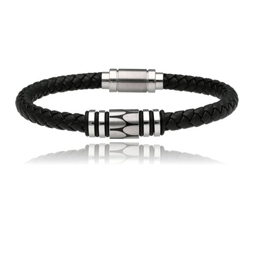 Obrazek Bransoletka męska ze skóry BM97132