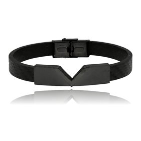 Obrazek Bransoletka męska ze skóry BM97129