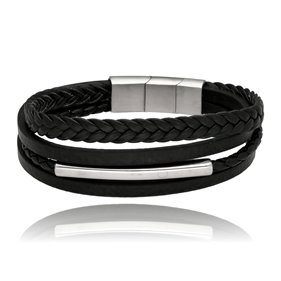 Obrazek Bransoletka męska ze skóry BM97127