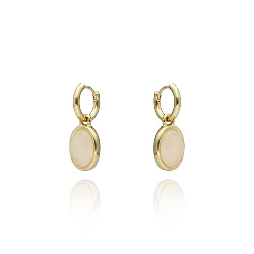 Obrazek Kolczyki z jadeitem mlecznym E97501