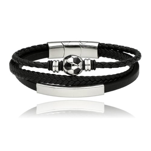 Obrazek Bransoletka męska ze skóry BM97110