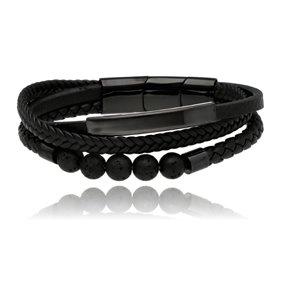 Obrazek Bransoletka męska ze skóry BM97105