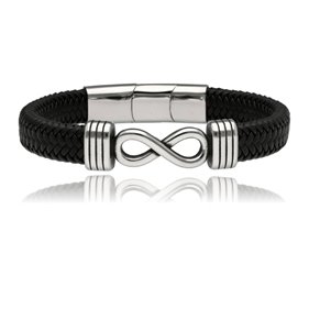 Obrazek Bransoletka męska ze skóry BM97103