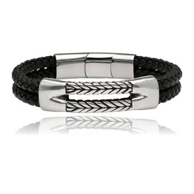 Obrazek Bransoletka męska ze skóry BM97102