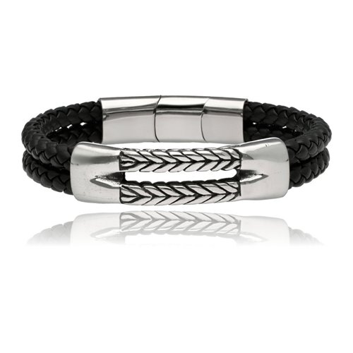 Obrazek Bransoletka męska ze skóry BM97102