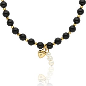 Obrazek Naszyjnik z agatami i perłami N97693