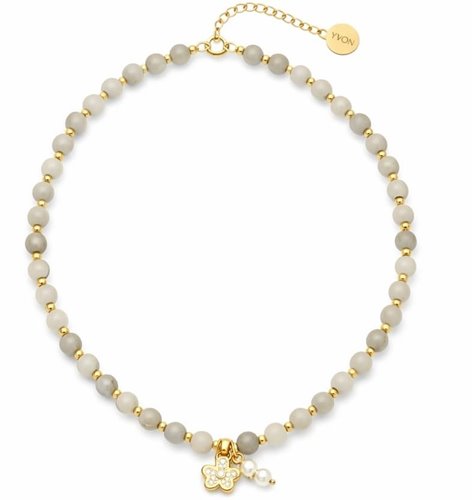 Obrazek Naszyjnik z agatami i perłami N97692