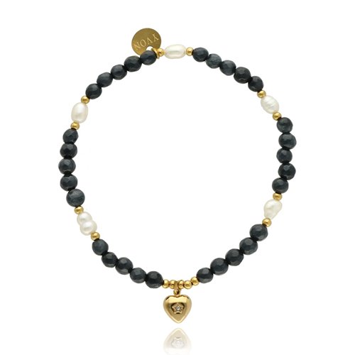 Obrazek Bransoletka z agatami i perłami B97687