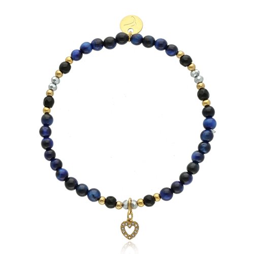 Obrazek Bransoletka z granatowym tygrysim okiem B97684