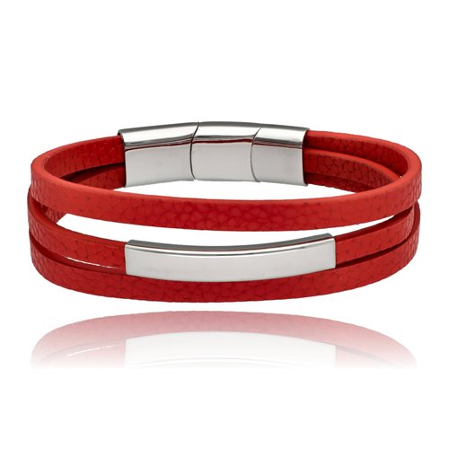 Obrazek Bransoletka męska ze skóry BM97164