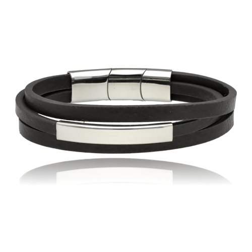 Obrazek Bransoletka męska ze skóry BM97162