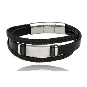 Obrazek Bransoletka męska ze skóry BM97120