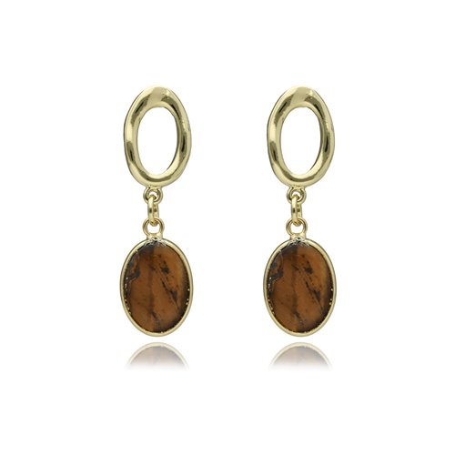 Obrazek Kolczyki z tygrysim okiem E97106